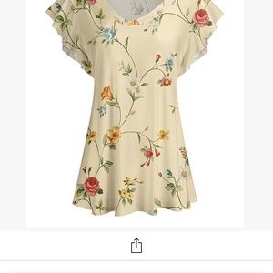 Yellow & Cream Floral Tunic